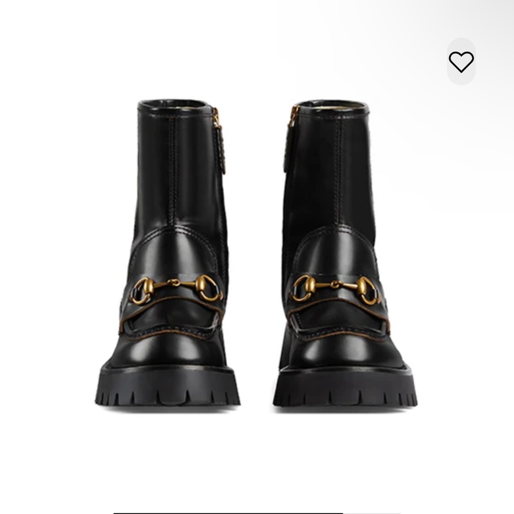 Gucci Black Ankle Boots with Horsebit Detail - Picture 3 of 4